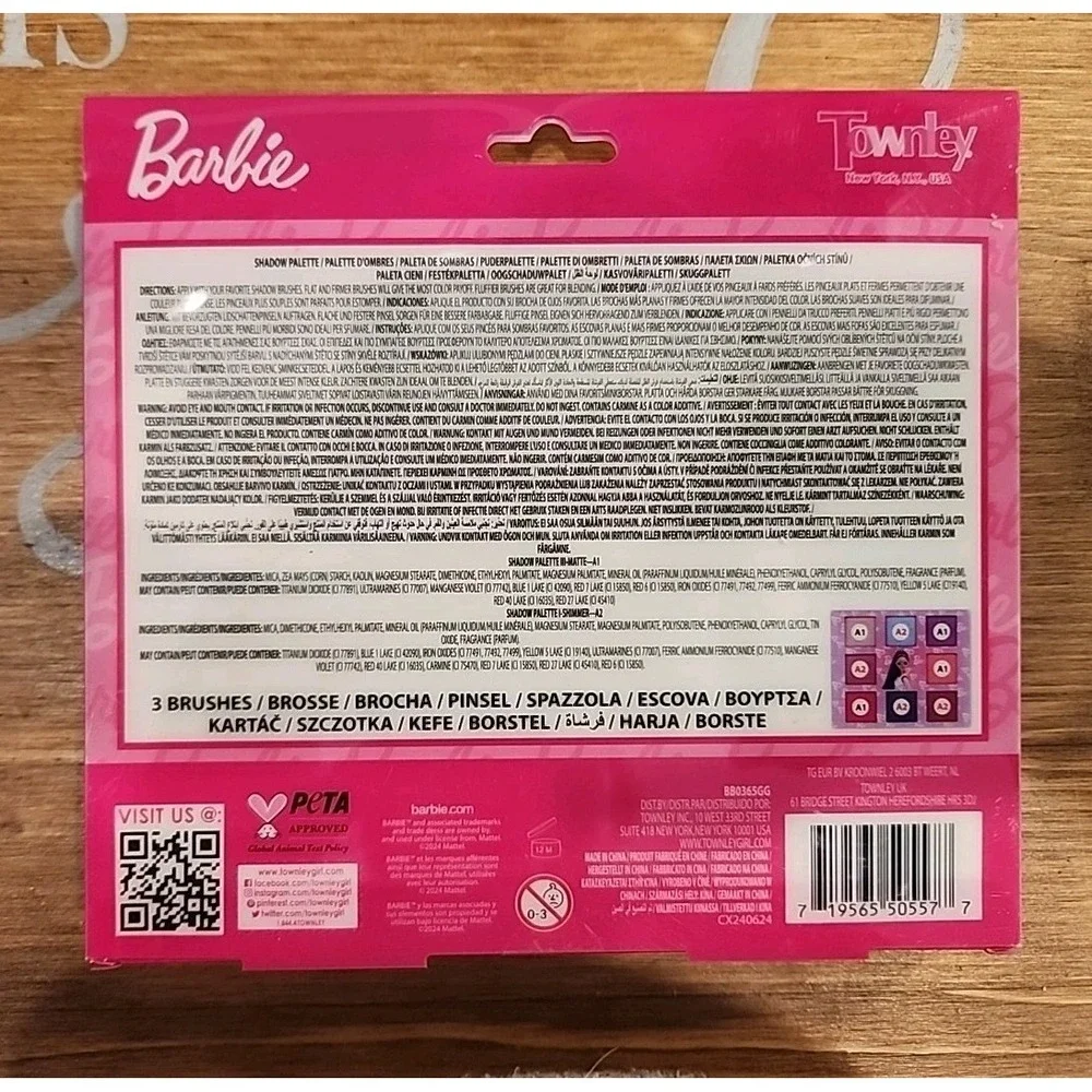 Barbie Shadow Palette with Mirror 8 Shades Makeup Kit‎ for Kids New
